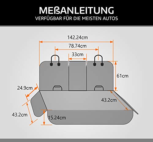 Vailge Manta para Perros para el Asiento Trasero del Coche, Impermeable, Resistente a los arañazos, con cinturón de Seguridad, Manta para Perros con protección Lateral para el Coche, Van SUV