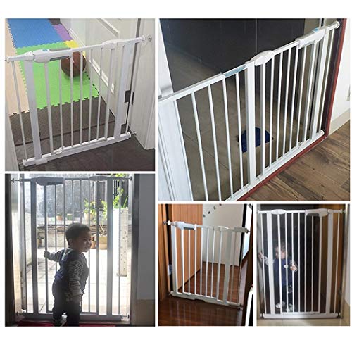 Valla Barrera De Seguridad Bebé Puertas Del Animal Doméstico For Escaleras Escalera Barandilla Perro Casero De La Puerta Chimenea Valla Presión Monte ( Color : Hight76cm-width , Size : 75-83cm )