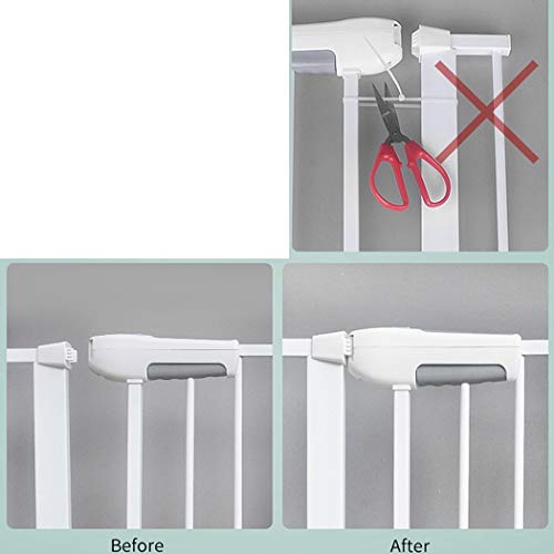 Valla Barrera De Seguridad Bebé Puertas Del Animal Doméstico For Escaleras Escalera Barandilla Perro Casero De La Puerta Chimenea Valla Presión Monte ( Color : Hight76cm-width , Size : 75-83cm )