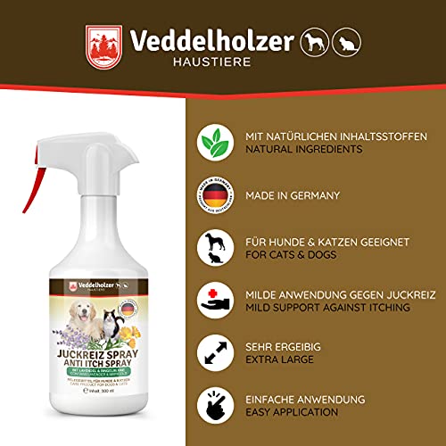 Veddelholzer antipicor Perro Cuidado de Mascotas 1000ml cuida la Piel en Caso de picazón, ácaros, Hongos, irritaciones y piojos y apoya el Proceso de regeneración para Perros y Gatos