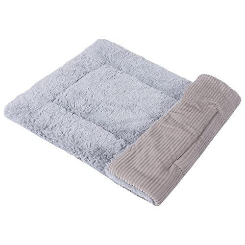 Vejaoo Colchones para Gatos Y Perros, Ambos Lados Disponibles -Colchones para Mascotas XZ014 (M (75 * 55CM), Wicker Gray)