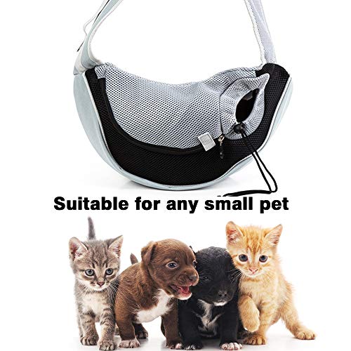 Vejaoo Mochila de Perros Gatos Portador Bolsa para Mascotas Bolsa de Transporte Suave y Cómoda XZ029 (M, Black)