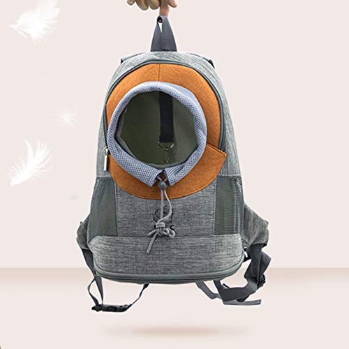 Vejaoo Mochila para Transporte De Mascotas, De Fácil Ajuste para Viajes, Senderismo, Camping, para Perros Pequeños, Gatos y Cachorros XZ033 (L, Orange)