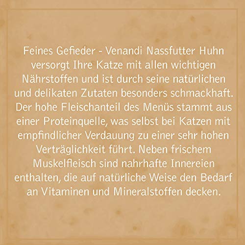 Venandi Animal - Pienso Premium para Gatos - PAQUEE DE Prueba I 2*Pollo, 2*Pato, 2*Ternera - Completamente Libre de Cereales - 6 x 8,00 g
