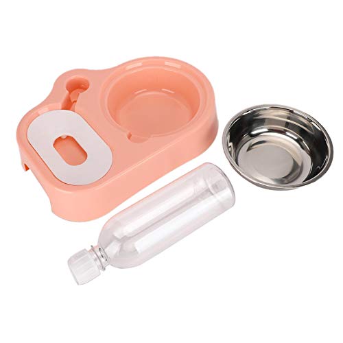 Venta Loca Alimentador automático para Mascotas, dispensador de Agua 2 en 1 para Mascotas, automático para Perros, Mascotas(Pink)