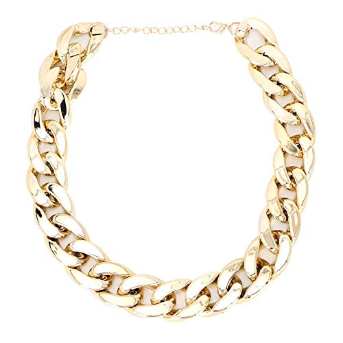 Venta Loca Choke Bulldog Francés Collar de Perro de plástico Dorado de Moda, Gargantilla de Perro, para Perro, Gato, Cachorro, Mascota(Golden)