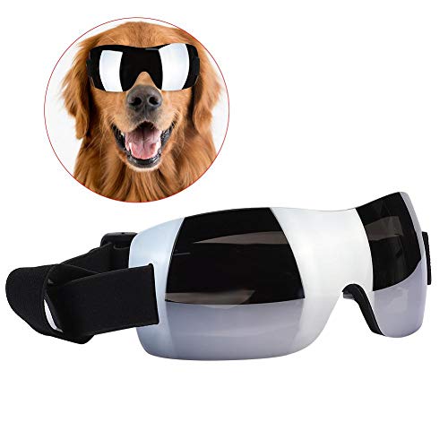 Venta Loca Gafas para Mascotas sin Marco, protección Profesional Anti UV, Correas Ajustables, Gafas de plástico para Perros, Gafas Anti UV para Perros, con Lentes súper Grandes, perr