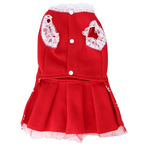 Venta Loca Hermosa Ropa para Mascotas de Fiesta, Vestido Rojo para Mascotas de Navidad, Disfraz de Gato para Perro Mascota(XL)