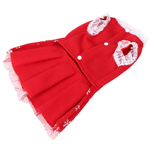 Venta Loca Hermosa Ropa para Mascotas de Fiesta, Vestido Rojo para Mascotas de Navidad, Disfraz de Gato para Perro Mascota(XL)