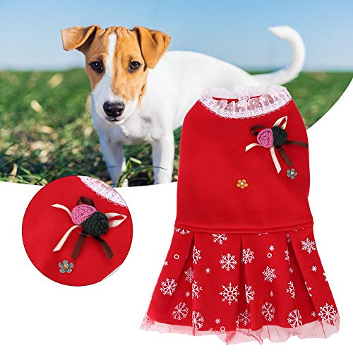 Venta Loca Hermosa Ropa para Mascotas de Fiesta, Vestido Rojo para Mascotas de Navidad, Disfraz de Gato para Perro Mascota(XL)