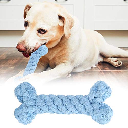 Venta Loca Juguete para Mascotas, Juguete Molar para Mascotas, Cuerda de algodón Panda, Hueso Azul, Elefante, Perros, Cachorro, morder, Masticar para Animales(Blue Bones)