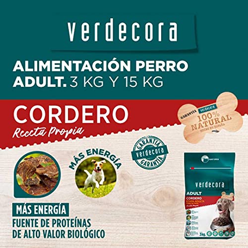 Verdecora Pienso Perro Adulto Cordero 15kg (Portes INCLUIDOS)