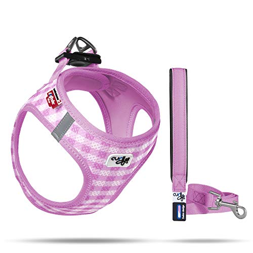 Vest Air-Mesh Pink-Caro 3XS & Leash M