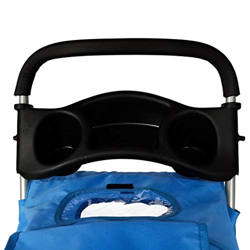 vidaXL Nuevo Cochecito Plegable de Mascota Perro/Gato Color Azul Carrito