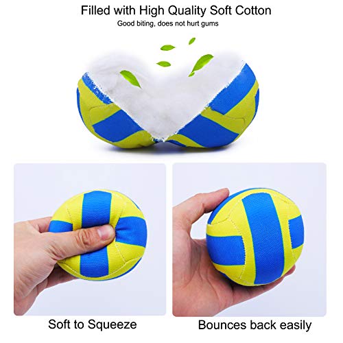 VIEWLON Juguetes para Perros con Sonido - 5 Pack Pelota de Juguete para Perritos Pequeños, Cachorros y Medianos, Resistante Masticar de Bolas para Entrenamiento Exterior