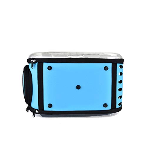 VIGAN Bolsa de Viaje para Mascotas al Aire Libre Cachorro Perro Gato Bolsa de Transporte Bolsa de Hombro Plegable Bolso (S, Blue)