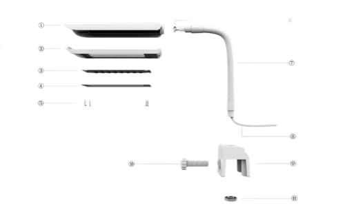 Viilich Iluminación LED para acuarios, iluminación Luz compacta para acuarios, luz de pinza para acuarios con potente clip para acuarios pequeños Reef Coral y plantas acuáticas, luz blanca y azul