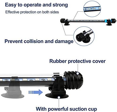 Viilich Luz LED Sumergible,lámpara subacuática con mando a distancia,iluminación impermeable para acuario,RGB sumergible para tanque de peces,temporizador de encendido/apagado automático,62 cm