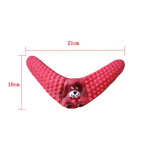 VILLCASE 3 Piezas Juguetes para Masticar Mascotas Juguetes Molares para Perros Juguetes con Forma de Dardos Boomerang para Perros Juguetes Interactivos Herramienta de Limpieza de Dientes