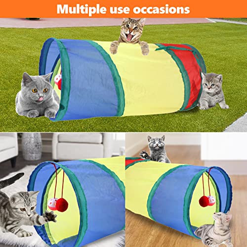 VIPNAJI 30PCS Juguetes para Paquete de Variedad para Gatitos, Set di Juguetes para Gatos Interactivo Ratón,Juguetes para Gatos con Plumas, túnel y Bolas Varias para Gatos