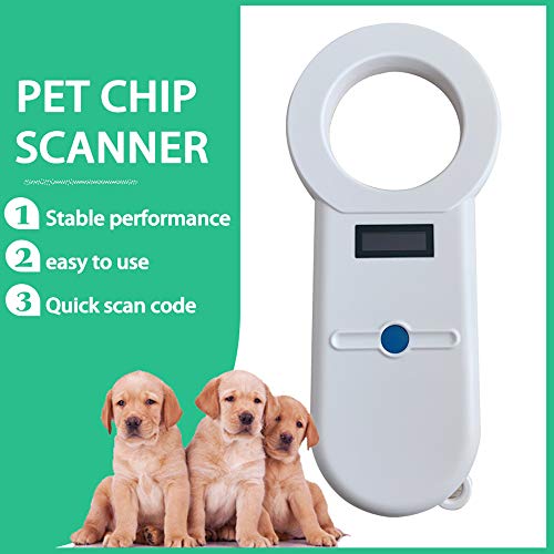 VISLONE Lector para Mascotas, Lector de Microchip para Perros ISO11784 / 5 Lector de identificación de Mascotas para Animales, Escáner de chips de mano USB para perro Gato Caballo