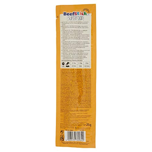 Vitakraft - Beef Stick Superfood, Snack para Perros de Carne con Zanahoria y Chía - 25 g