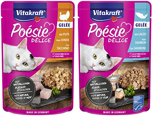 Vitakraft – Juego de Carne y Pescado – Poesía para Gato – 6 x 85 g 1 Unidad