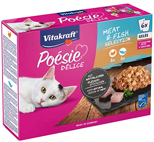 Vitakraft – Juego de Carne y Pescado – Poesía para Gato – 6 x 85 g 1 Unidad