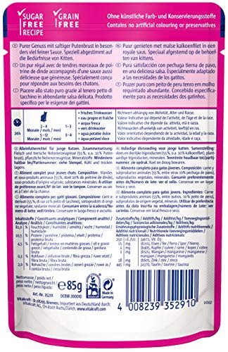 Vitakraft - Poésie Délice Sauce Junior, alimento húmedo para Gatos Junior, con trozos de Carne en Salsa, Variedad Pavo- 85 g