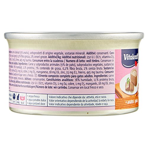 Vitakraft - Poésie Mousse, Fina y Delicada Mousse para tu Gato, Variedad Pato - 85 g