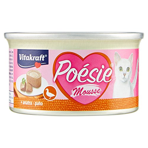 Vitakraft - Poésie Mousse, Fina y Delicada Mousse para tu Gato, Variedad Pato - 85 g