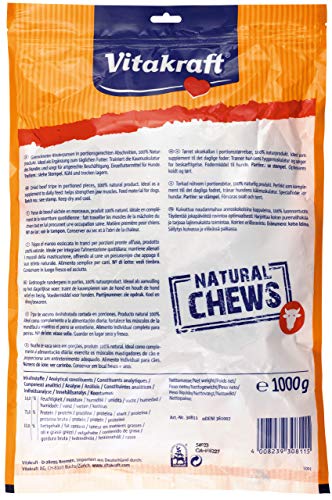 VITAKRAFT Vita Fuerza Natural Chews, rinderpansen, HU, 1er Pack (1 x 1 kg)