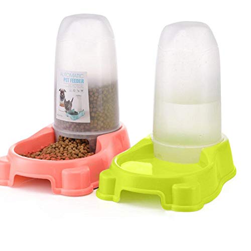 Vommpe - Dispensador de pienso para gato/perro, gatito, caja de pienso para gatos/perros, accesorio (azul)