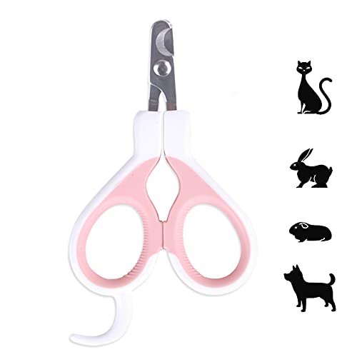 WAIBBU Kit Cortaúñas para Perros Gatos Perro Tijeras Garra Tijeras Uñas Gato Cuidado Garras Cortaúñas Mascotas Animales Pequeños Tijeras Garra Conejo Cortaúñas Gatos Profesionales Fáciles Usar Rosado