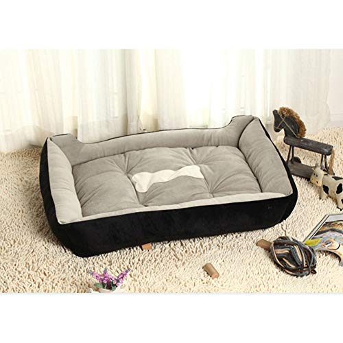 WANGIRL Mascotas Cama for Perros Gato Mascota Colchón Lavable Almohada Cojín Suave y Cálida Cama de Algodón PP con Parte Inferior Antideslizante Extremadamente Suave Cómoda Calmante