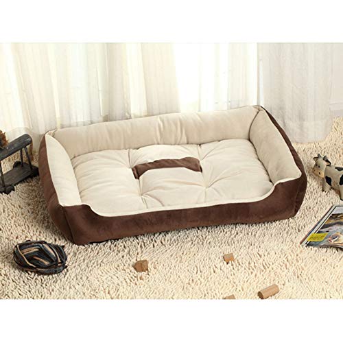 WANGIRL Mascotas Cama for Perros Gato Mascota Colchón Lavable Almohada Cojín Suave y Cálida Cama de Algodón PP con Parte Inferior Antideslizante Extremadamente Suave Cómoda Calmante