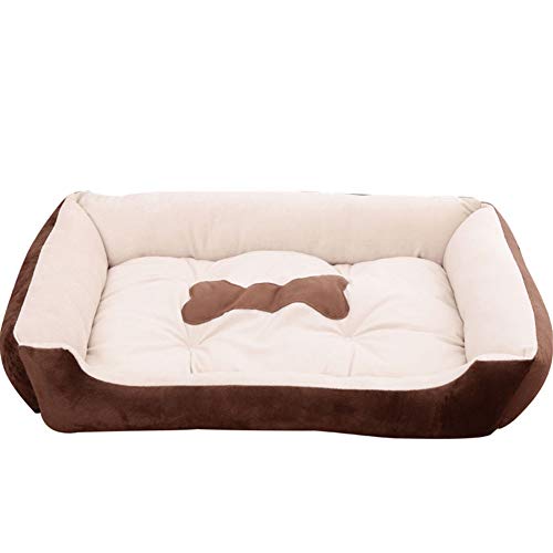 WANGIRL Mascotas Cama for Perros Gato Mascota Colchón Lavable Almohada Cojín Suave y Cálida Cama de Algodón PP con Parte Inferior Antideslizante Extremadamente Suave Cómoda Calmante