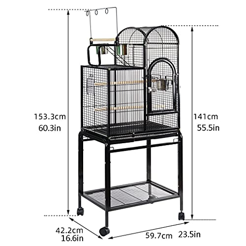 wanhaishop Pájaros Jaulas Parrot de Moda Jaula de pájaros de Tigre Caca de basalto Cae de Loro Grande Jaula de reproducción usada para criar Grupo Aves Parakeet Canario Jaula de Aves (Size : B)