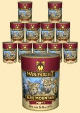 Warnicks Wolfsblut Blue Mountain Puppy - Comida húmeda para cachorros con carne de caza (6 x 395 g)