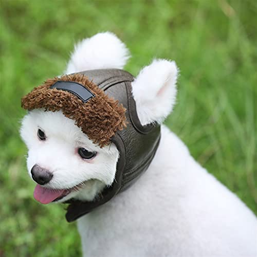 WEARRR Perro de Cachemira Perro Lindo Perro cálido PU Gorra Barato Accesorios para Mascotas Gorras para Perros Graciosos Cosplay Mascota Perro Sombrero para Chihuahua Mascotas Products