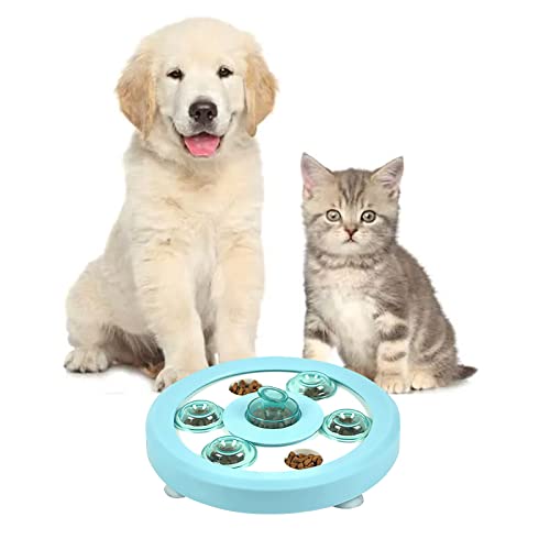 WEBEEDY Cuenco de comida lenta para mascotas, Juego interactivo de golosinas para mascotas, Puzzle Slow Feeder para mascotas, Juguete de entrenamiento para perros y perros