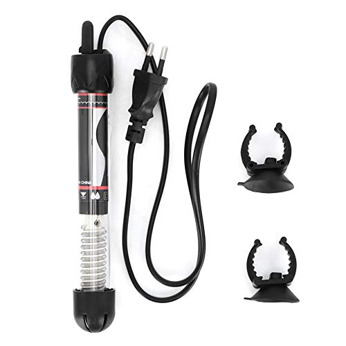 Weiyiroty Calentador de Acuario, Calentador de Acuario Sumergible, Mini 220-240 V con 2 ventosas Enchufe de la UE 25 W / 50 W / 100 W / 200 W / 300 W para Tortuga de Agua Salada(25W)