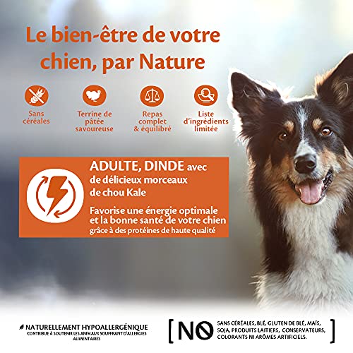 Wellness CORE 95% - Rallador de Alimentos para Perro con Kale y proteína única, 400 g, 6 Unidades