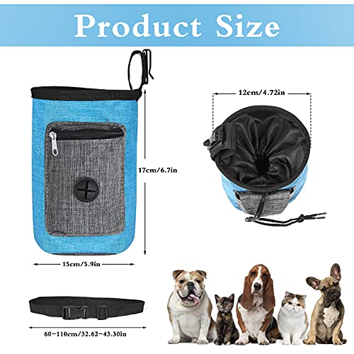 WELLXUNK Bolsa de Cintura Mascota Perro, Bolsas de Golosinas para Perros, Bolsa de Entrenamiento para Perros, Manos Libre Bolsa para Perros Comida, Bolsa para Aperitivos para Perros (M2)