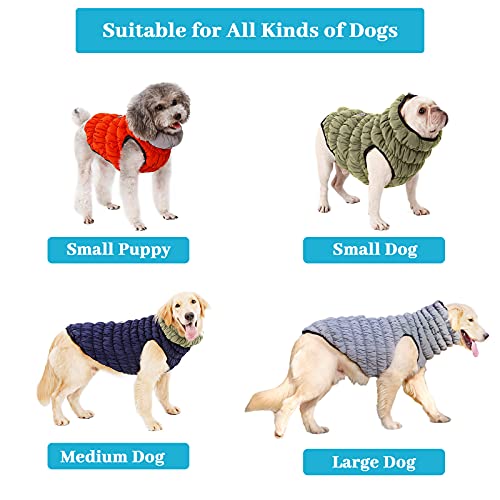 Wenlia Abrigo de Invierno para Perro, Reversible para Perro, Resistente al Viento, Ropa de Perro para Clima frío, Chaqueta súper Suave para Perros pequeños, medianos y Grandes