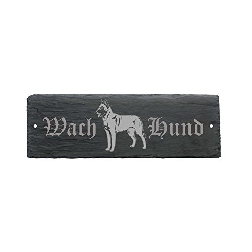 wetterfestes Cartel « Wachhund Malinois » placa perro Puerta (22 x 8 cm – Perro Dog