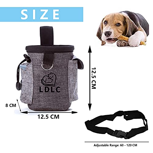 WiDream Bolsas de Comida para Perros, Aperitivos para Mascotas Bolso, Bolsa de bocadillos para Perros portátil, Correa de Hombro Ajustable, para el adiestramiento de Perros y Gatos