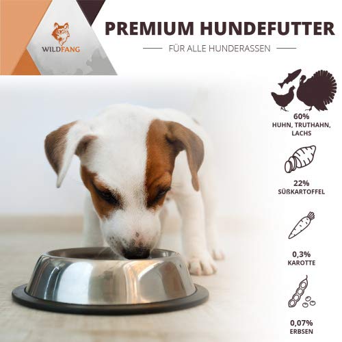 Wildfang alimento seco para Perros 6 kg I Alimento Libre de Cereales - Pollo con Pavo, salmón y Verduras I Comida Cachorros y Perros jóvenes I Alimento para Perros SIN aditivos Artificiales