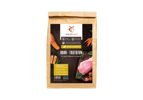 Wildfang alimento seco para Perros 6 kg I Alimento Libre de Cereales - Pollo con Pavo, salmón y Verduras I Comida Cachorros y Perros jóvenes I Alimento para Perros SIN aditivos Artificiales