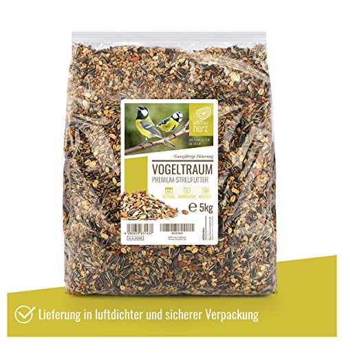 wildtier Herz I Alimentación para Pájaros - 5kg sin Trigo I Comida de Aves para Alimentos - Alimento para Aves